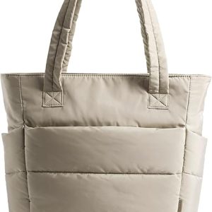 Puffer Tote Bag – Beige